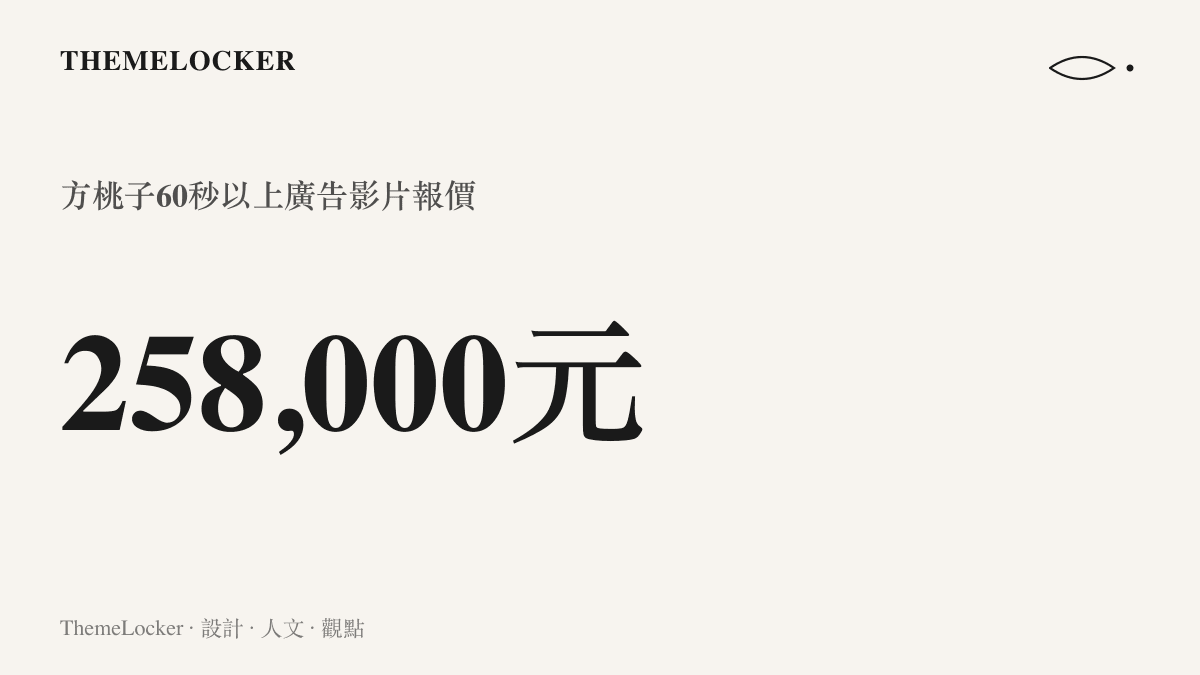 統計圖卡呈中國 AI 虛擬演員方桃子超過六十秒廣告影片的單次商業合作報價高達二十五萬八千元人民幣