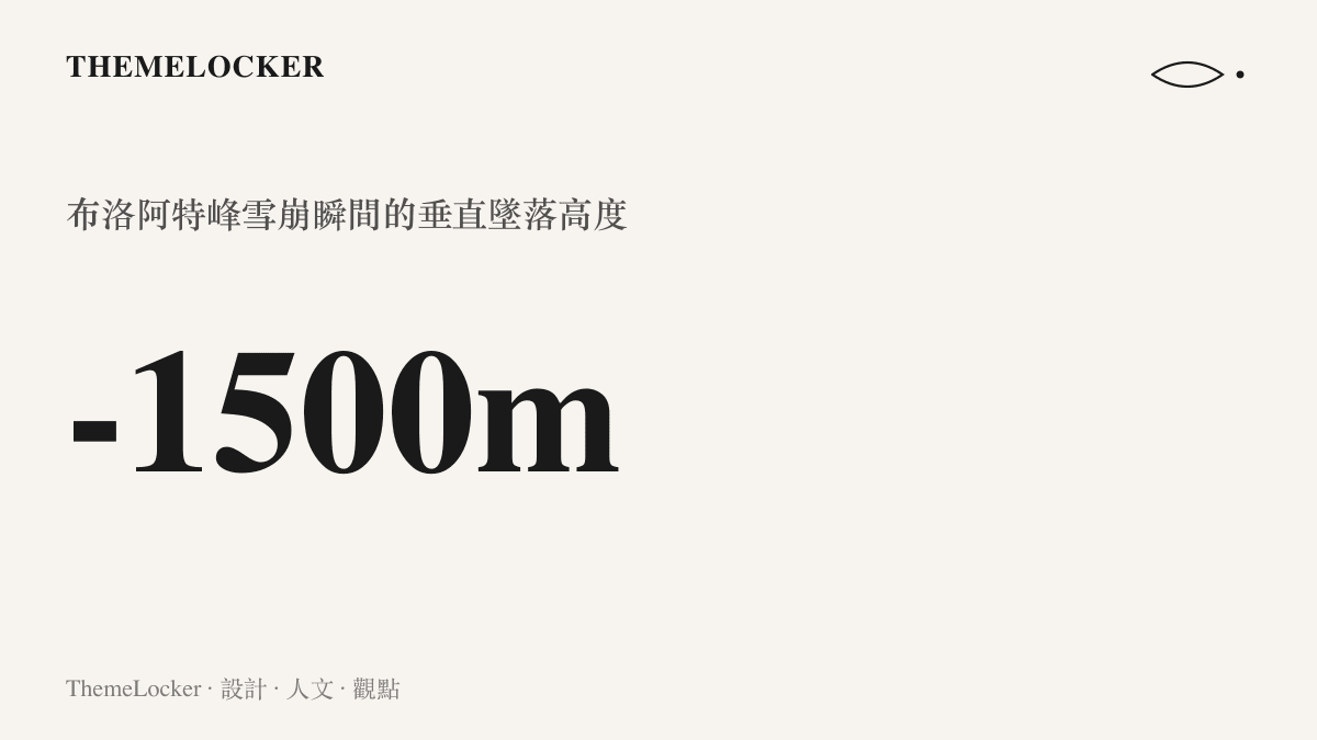 呈登山路線數據突然下降一千五百公尺的數值統計