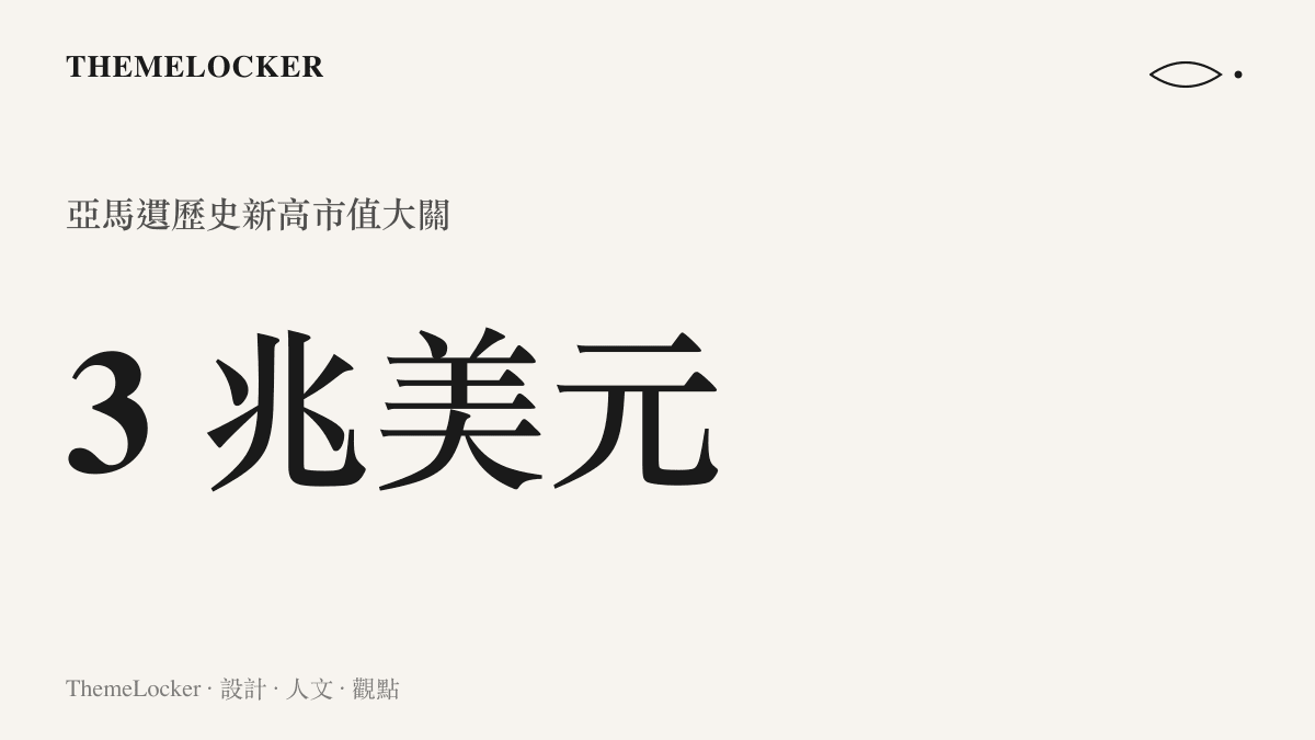 圖卡呈現亞馬遜公司歷史上首次達到的三兆美元總市值數據