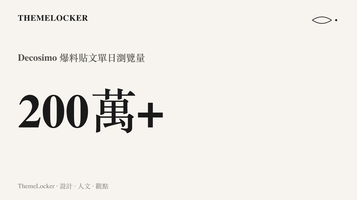 統計圖卡呈現 Decosimo 的爆料貼文在一天之內累積超過兩百萬次瀏覽。