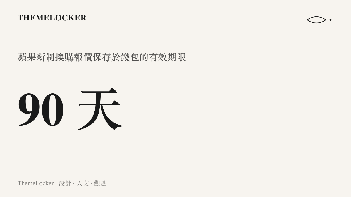 統計圖卡呈現蘋果將實體換購報價的有效期限從十四天大幅延長至九十天的天數對比
