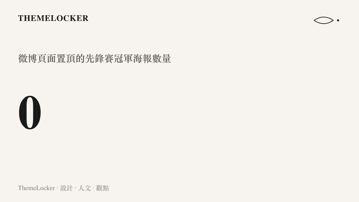 統計圖卡呈現 BLG 官方微博頁面目前置頂的先鋒賽冠軍海報數量歸零。