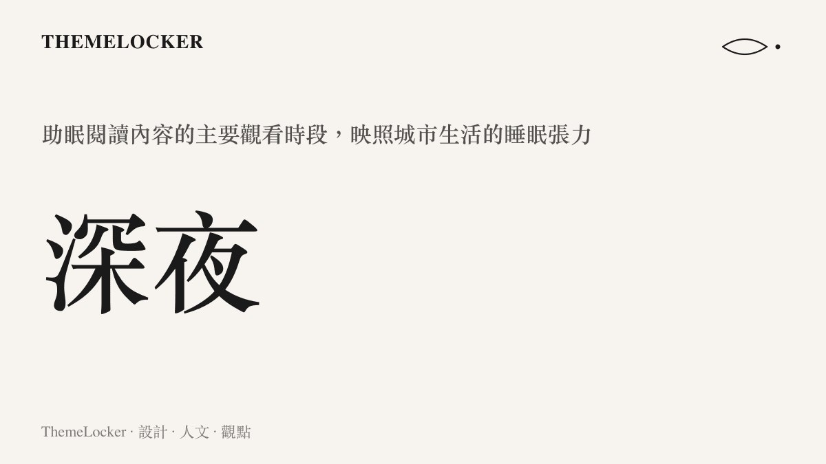 深夜為助眠閱讀內容主要觀看時段的示意統計圖卡