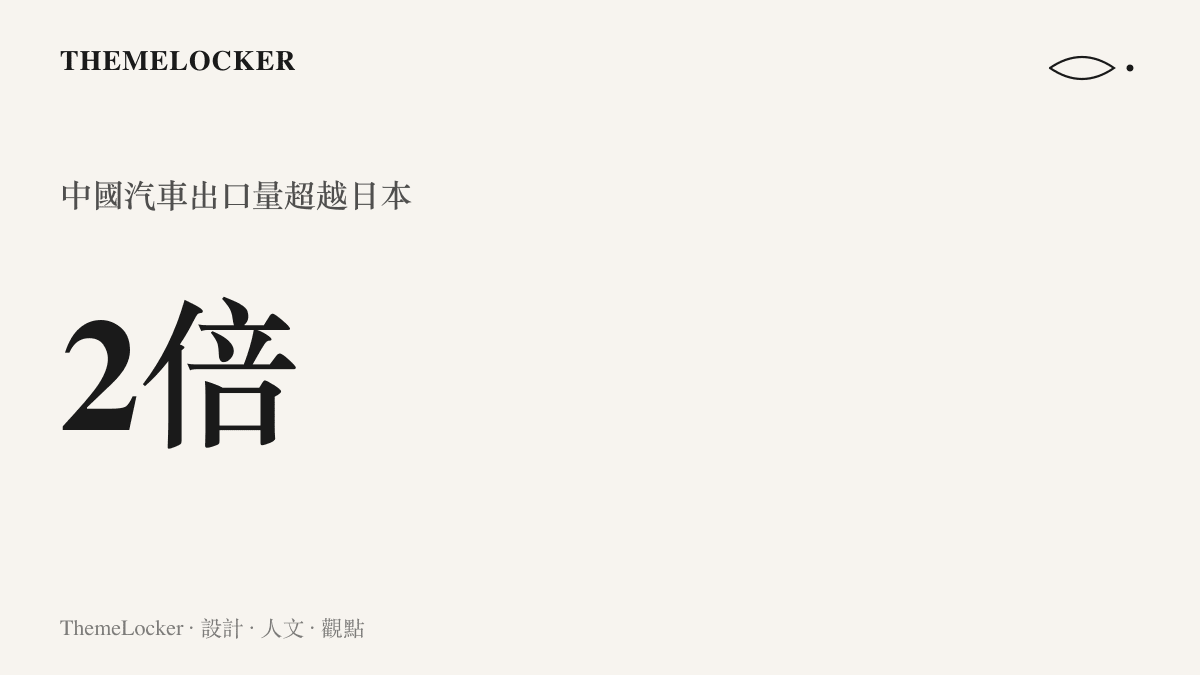 統計圖卡呈現中國汽車出口量達到日本兩倍的數字對比