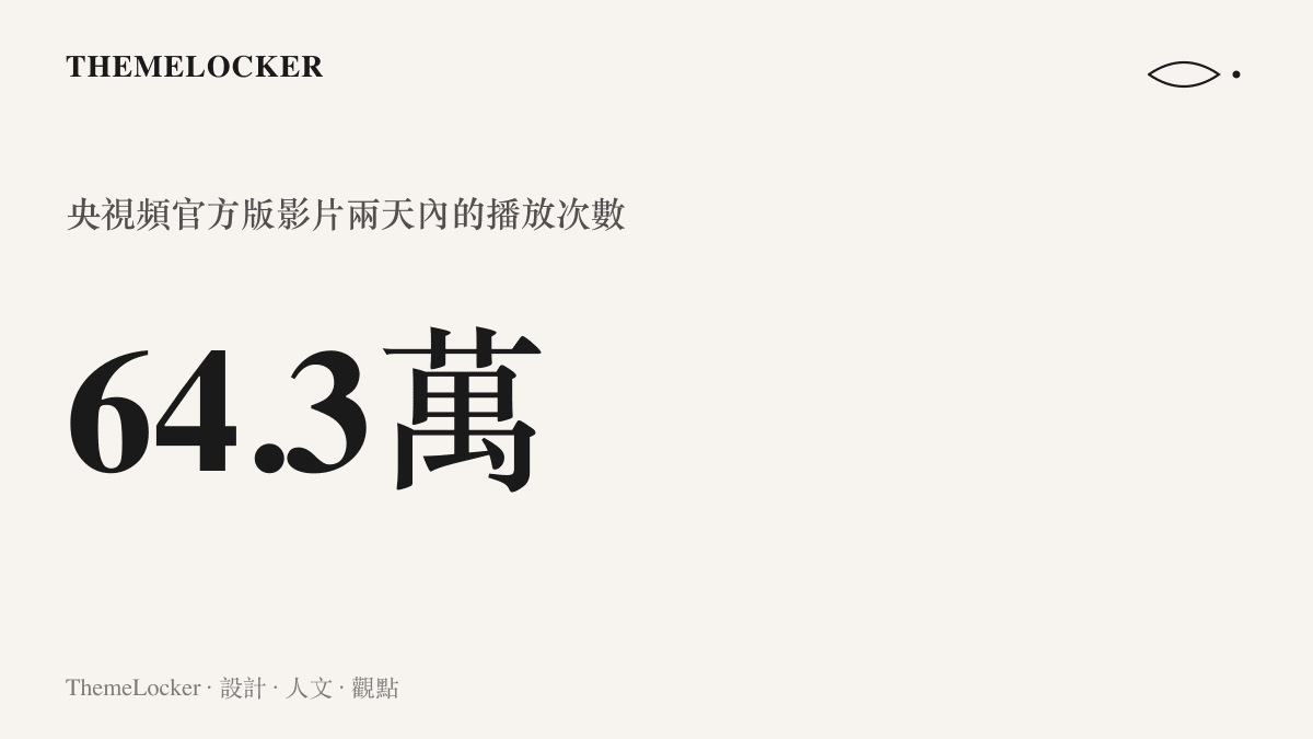 統計圖卡呈現央視頻官方帳號發布的月下煮茶秋晚演出影片，在晚會播出後兩天內累積約六十四萬三千次播放