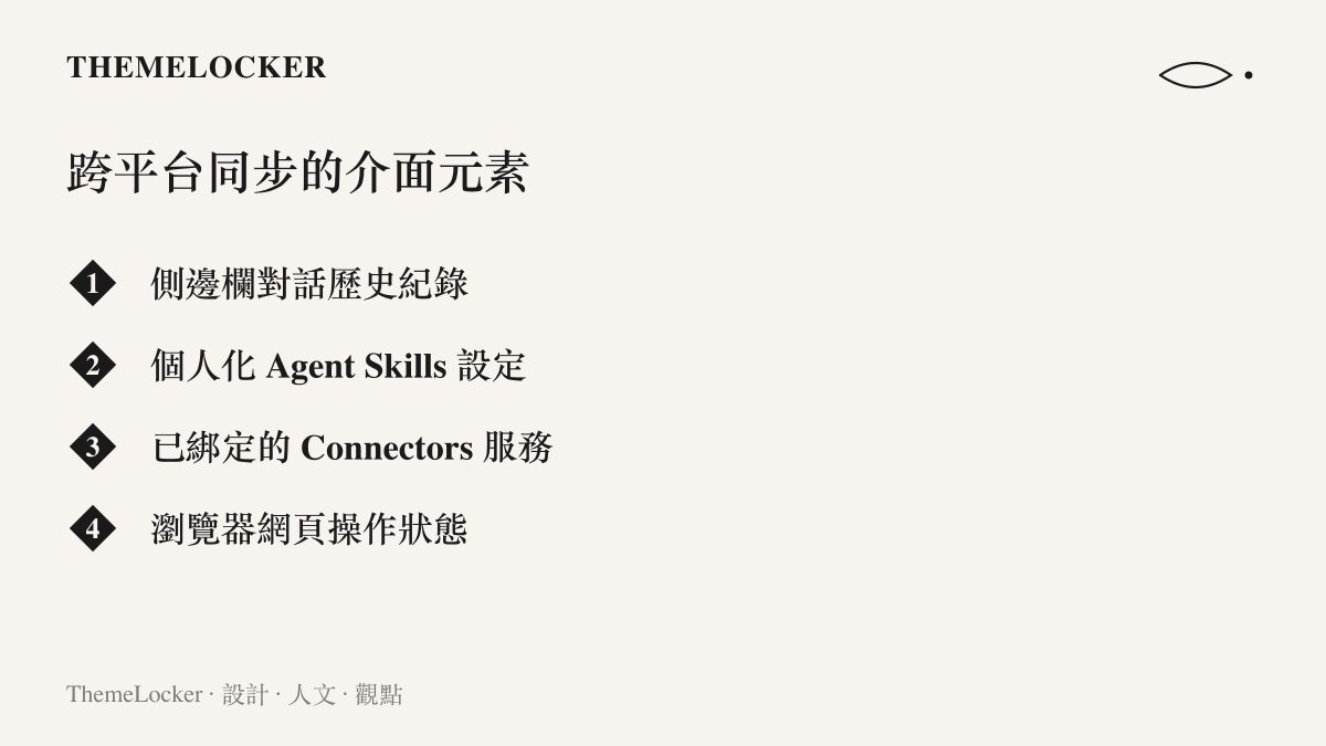 跨平臺同步的介面元素