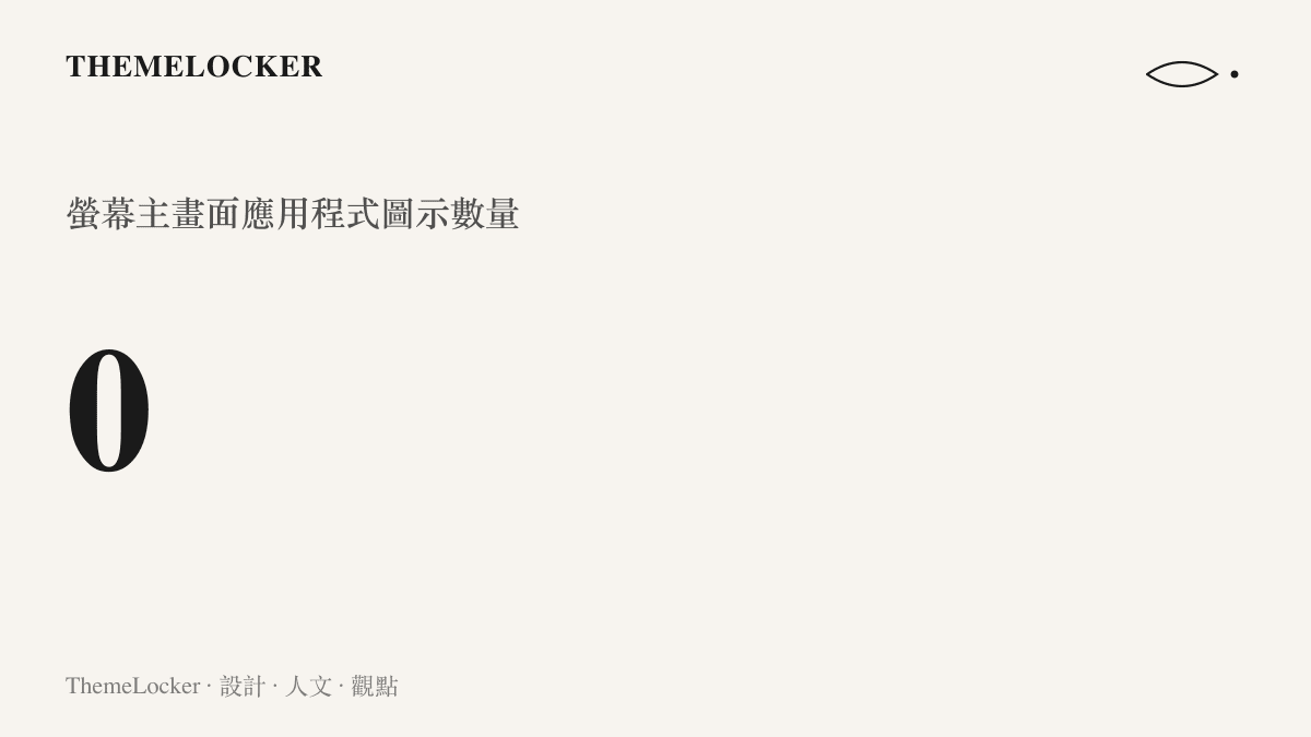統計圖卡呈現部分使用者將主螢幕的應用程式圖示數量降至零，僅保留時間與日期小工具以達到最大留白。