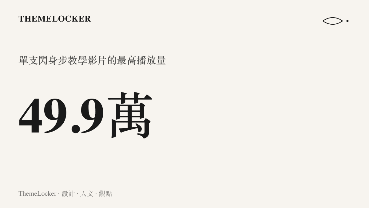 統計圖顯示單支閃身步教學影片在 B 站獲得四十九點九萬次播放