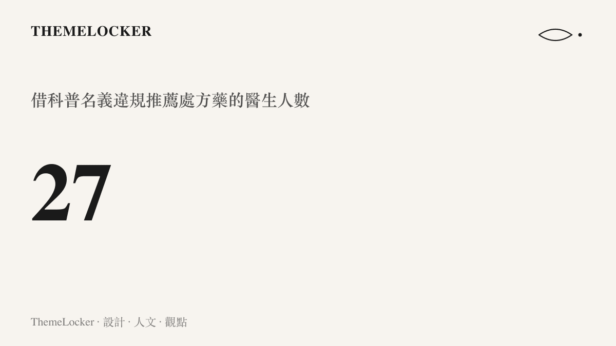 統計圖卡呈現通報查實的二十七名醫生借科普名義違規推薦處方藥