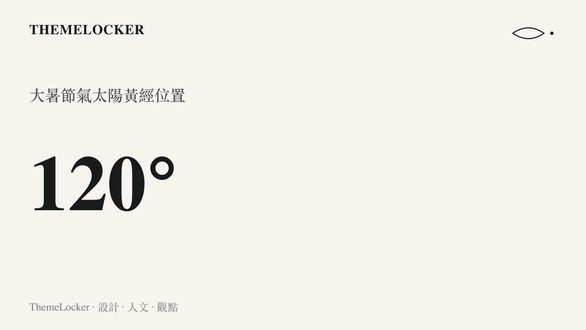 統計圖卡呈現大暑節氣時太陽到達黃經一百二十度的天文數據
