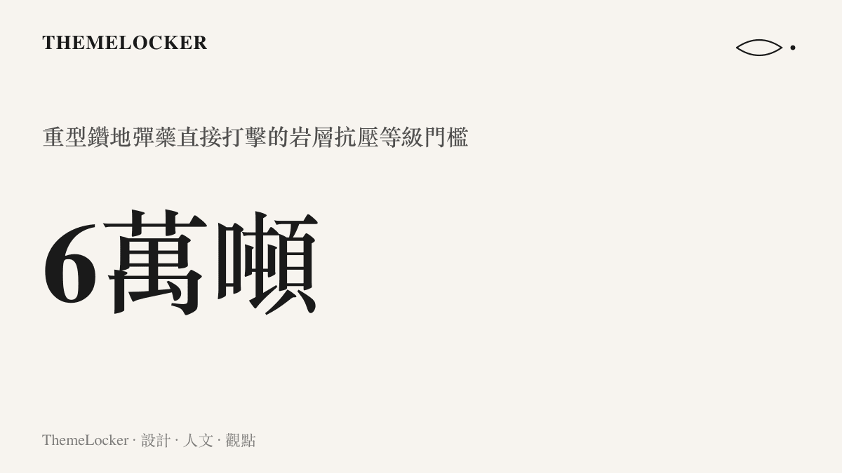 呈現重型鑽地彈藥能夠穿透的極端巖層抗壓數值