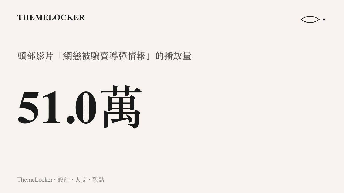 統計圖卡呈現B站「網戀被騙賣導彈情報」影片累積五十一萬次播放的傳播規模
