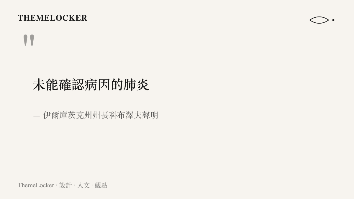 伊爾庫茨克州州長科布澤夫聲明中的關鍵用語：未能確認病因的肺炎