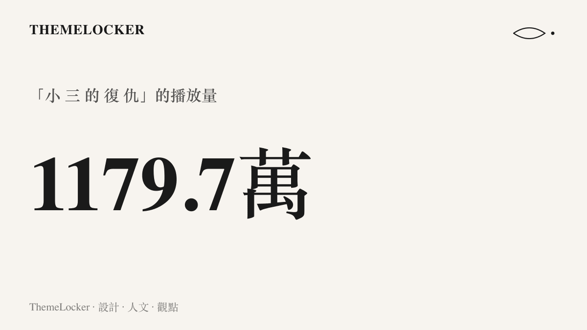 統計圖卡呈現標題以閃電符號與斷字空格命名的「小三的復仇」短片，在B站累積約一千一百七十九點七萬次觀看