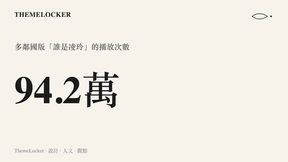 統計圖卡呈現多鄰國官方帳號發布的誰是凌玲十五秒短片累積九十四點二萬次播放，顯示語言學習品牌借用戲劇迷因的傳播成效