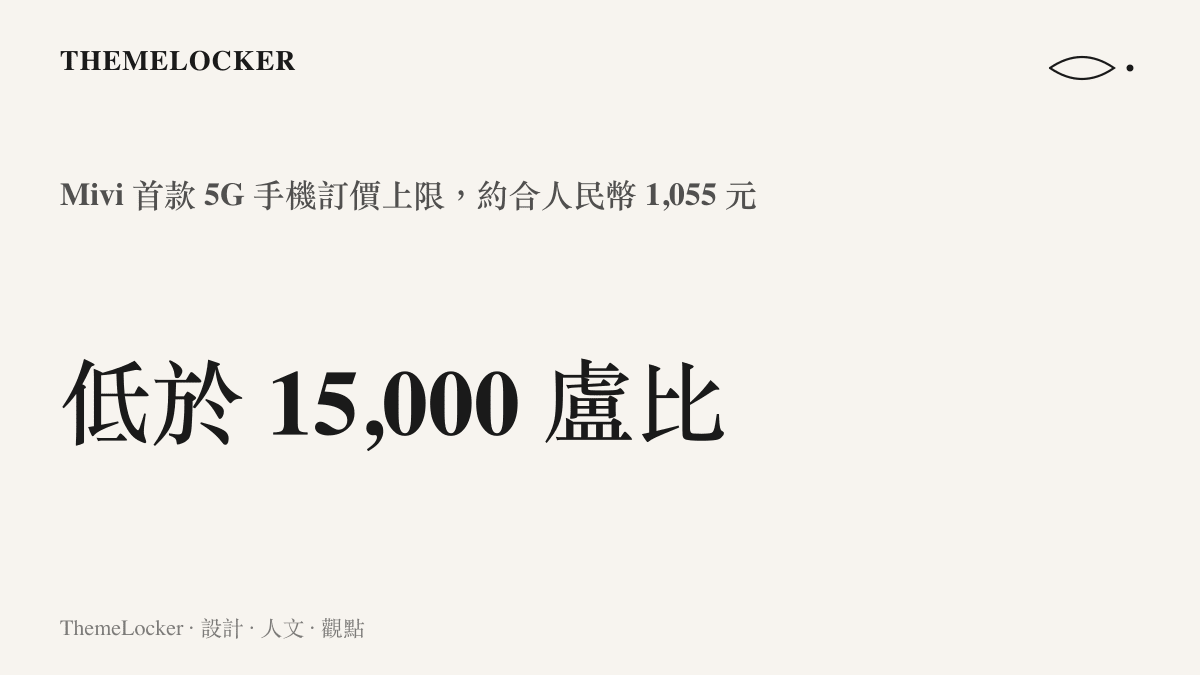統計圖卡呈現 Mivi 首款 5G 手機售價將低於一萬五千盧比、約合人民幣一千零五十五元的訂價資訊