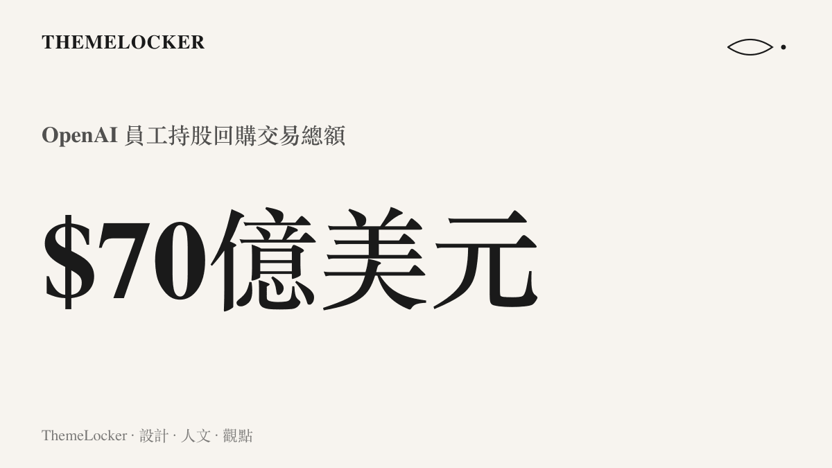 OpenAI 完成總額高達七十億美元的員工持股回購交易統計數據