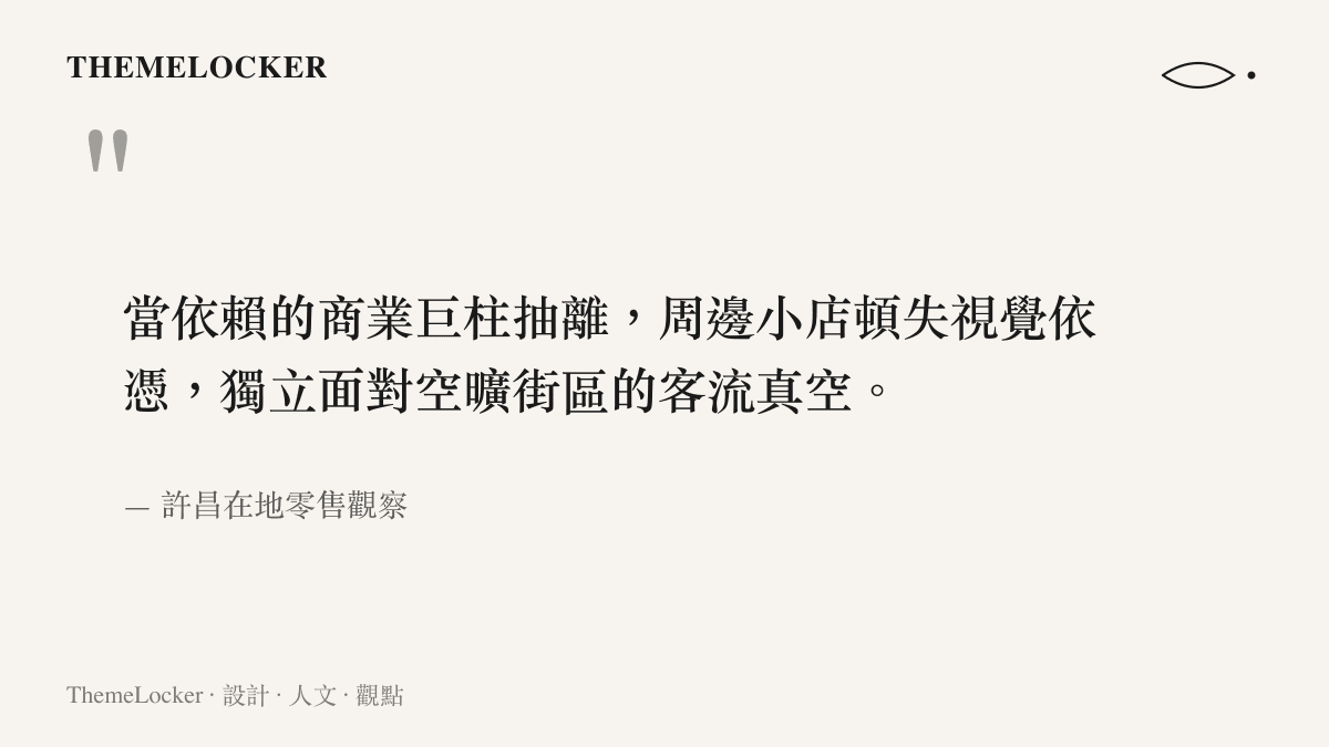 引言圖卡指出胖東來關店後周邊商戶失去視覺與客流依憑的困境