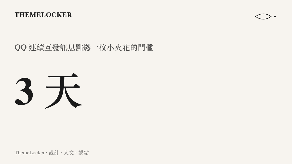 統計圖卡呈現 QQ 連續互發訊息滿三天即可點燃一枚小火花的點火門檻