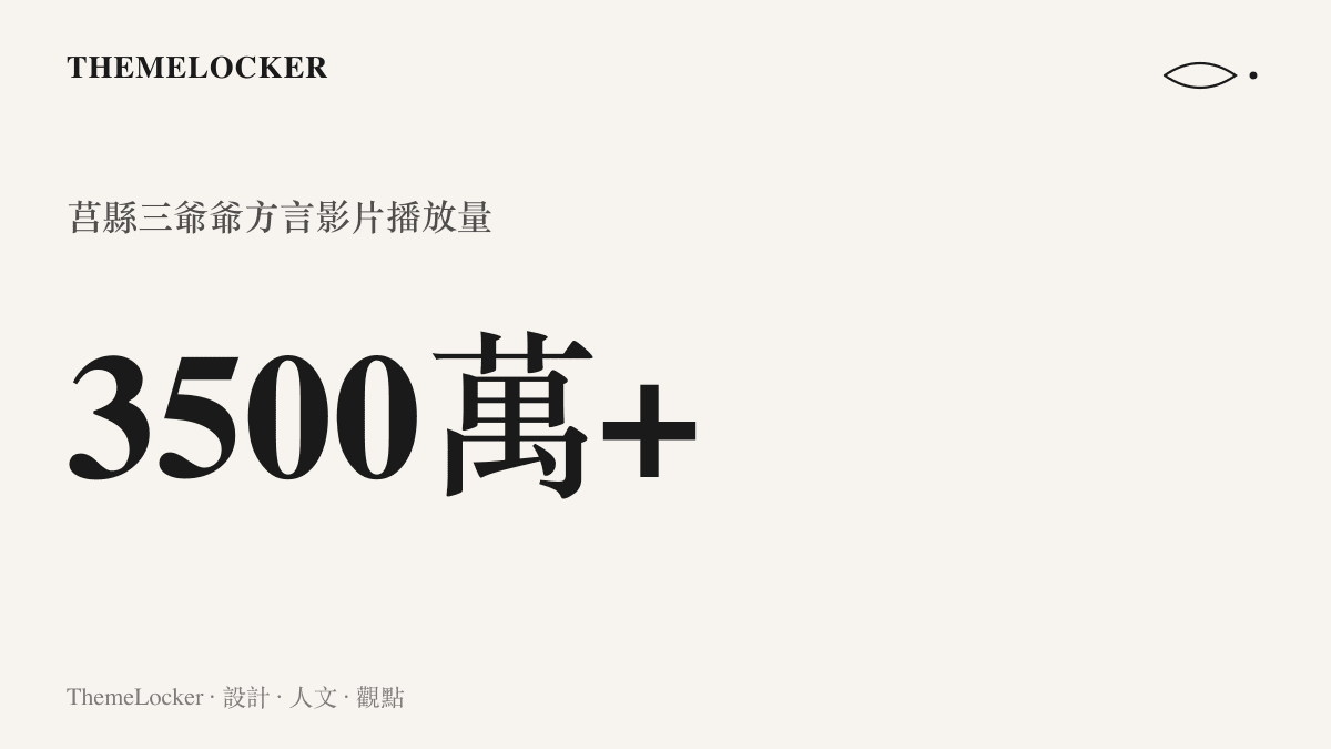 統計圖卡呈現莒縣三爺爺方言閒談影片在網路上的播放量突破三千五百萬次