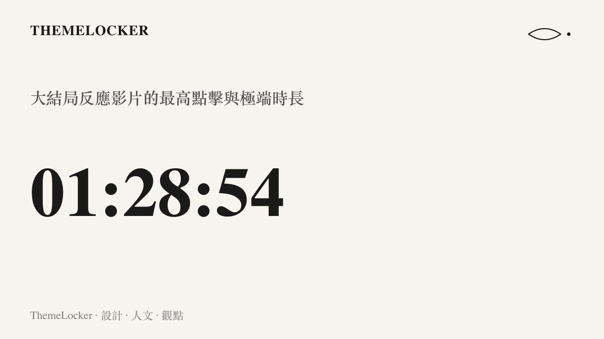 統計圖卡呈現一部長達一小時二十八分鐘的《歌手》大結局反應影片，累積超過四萬次點擊的數據規模。