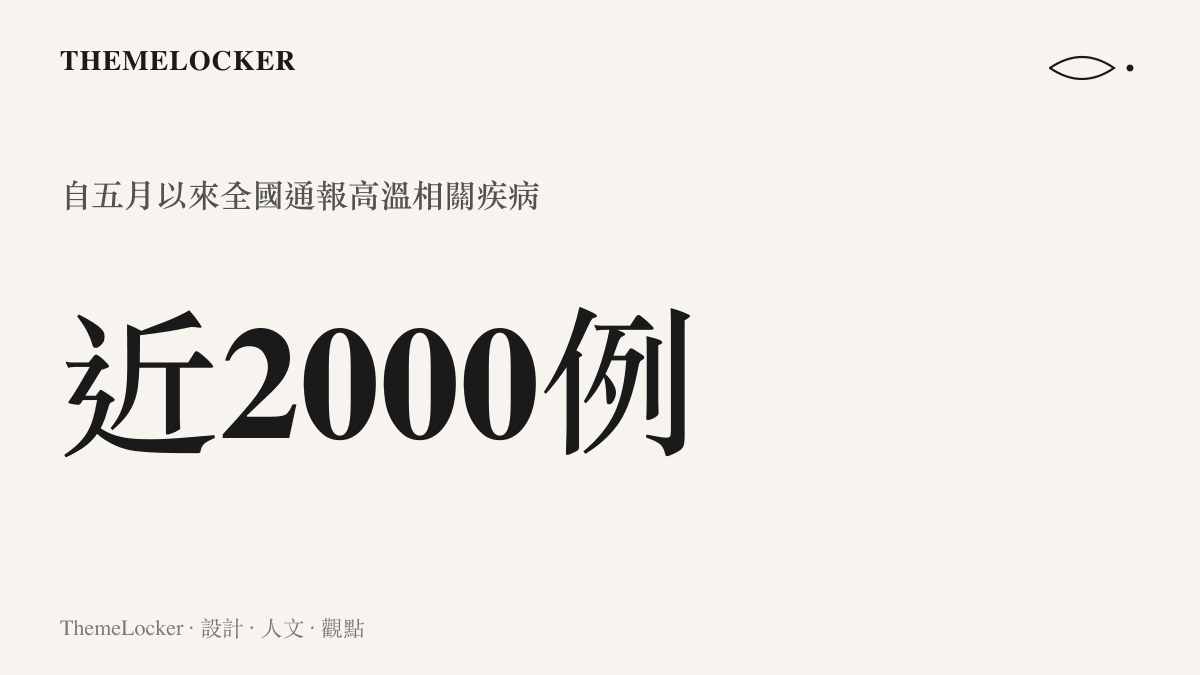 統計數據呈現韓國自五月起通報近兩千例高溫相關疾病