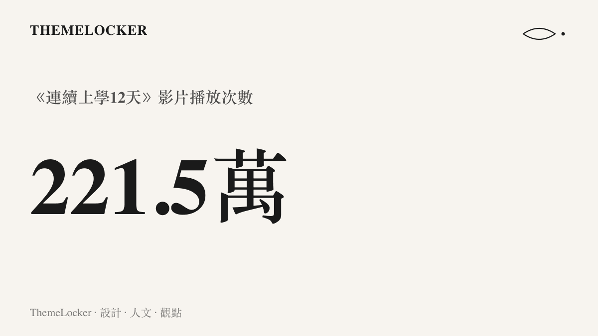 統計圖卡呈現B站影片《調休連續上學12天，這是他身體發生的變化》累積兩百二十一萬五千次播放的觀看規模
