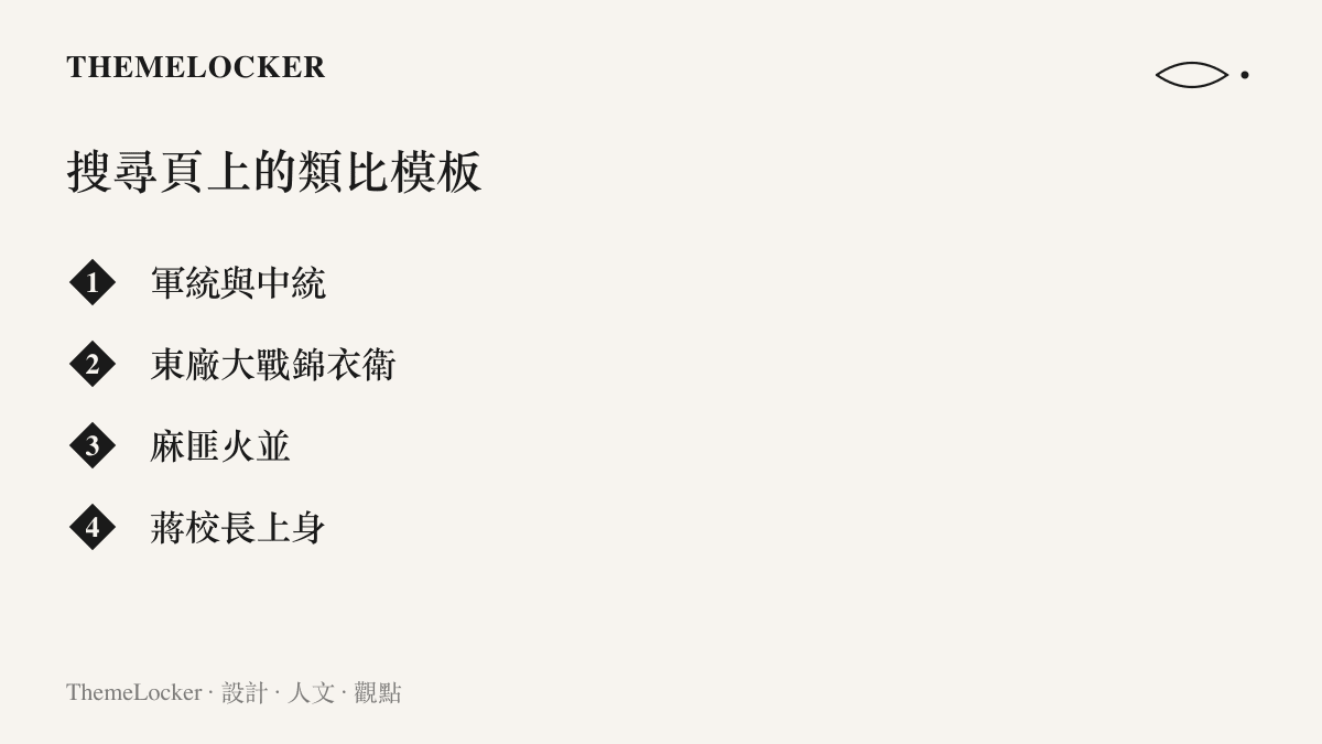 清單圖卡列出中文標題轉譯烏克蘭情報機構衝突時所用的四種歷史與影視類比模板