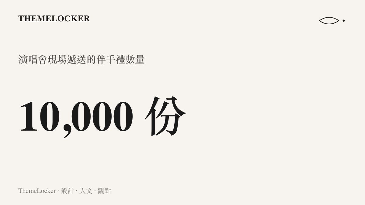 一萬這個數字代表著王俊凱演唱會現場精心準備並逐一發放的伴手禮總數