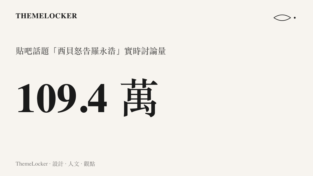 數據圖卡顯示百度貼吧話題西貝怒告羅永浩的實時討論量達一百零九點四萬則，呈現這場餐飲品牌與意見領袖訴訟傳聞的討論規模