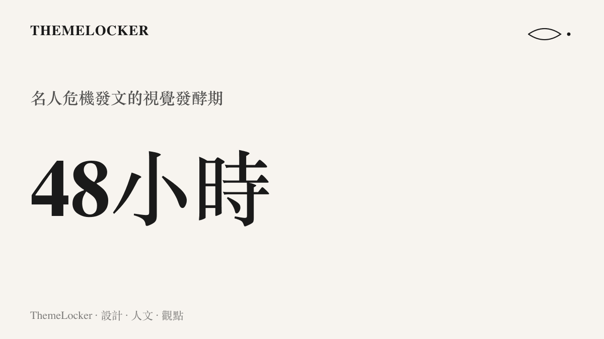 統計圖卡呈現名人危機發文在社羣平臺上平均需要四十八小時完成視覺發酵與輿論擴散