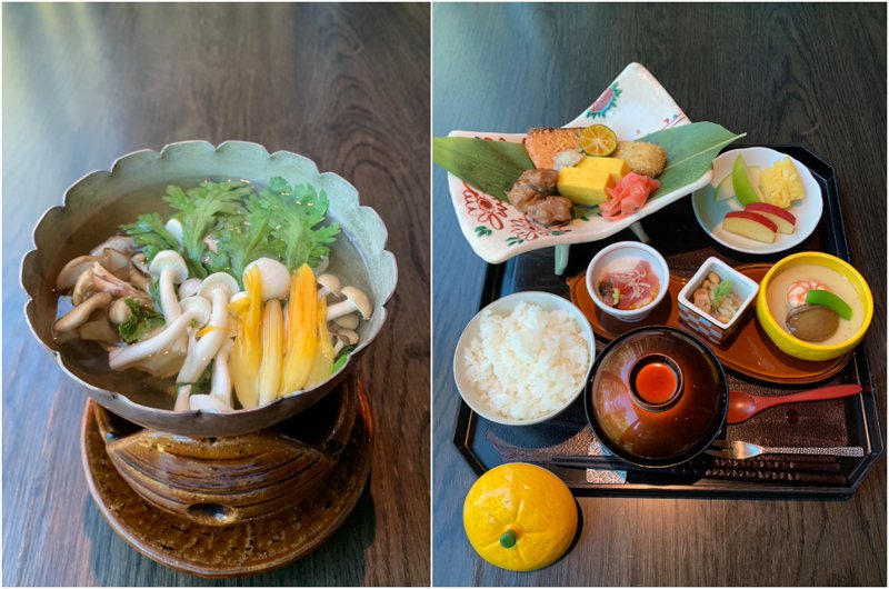 日式早餐部分為一鍋湯豆腐搭配一系列定食餐點。 記者趙駿宏／攝影