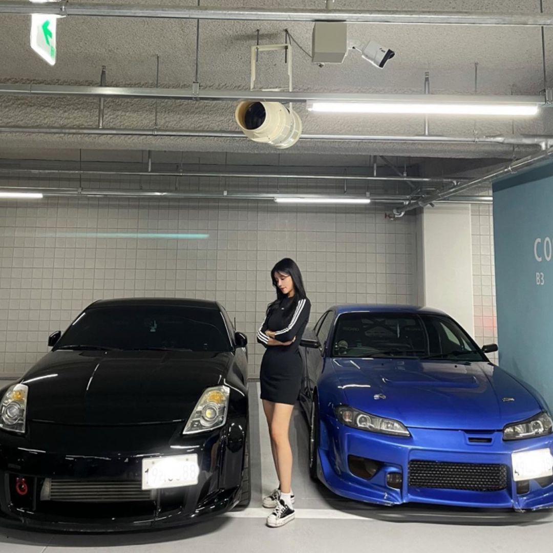 朴詩賢自身也有Nissan 350z、Silvia S15等甩尾熱門車款。 圖／摘自IG：si_hyun_car
